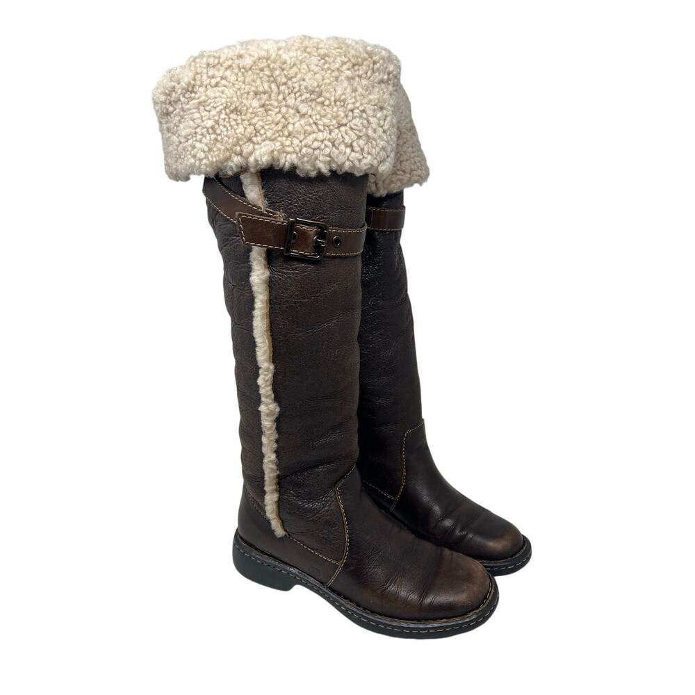 Born Over-The-Knee Fully Sherpa Lined Genuine Leather Boots 6.5